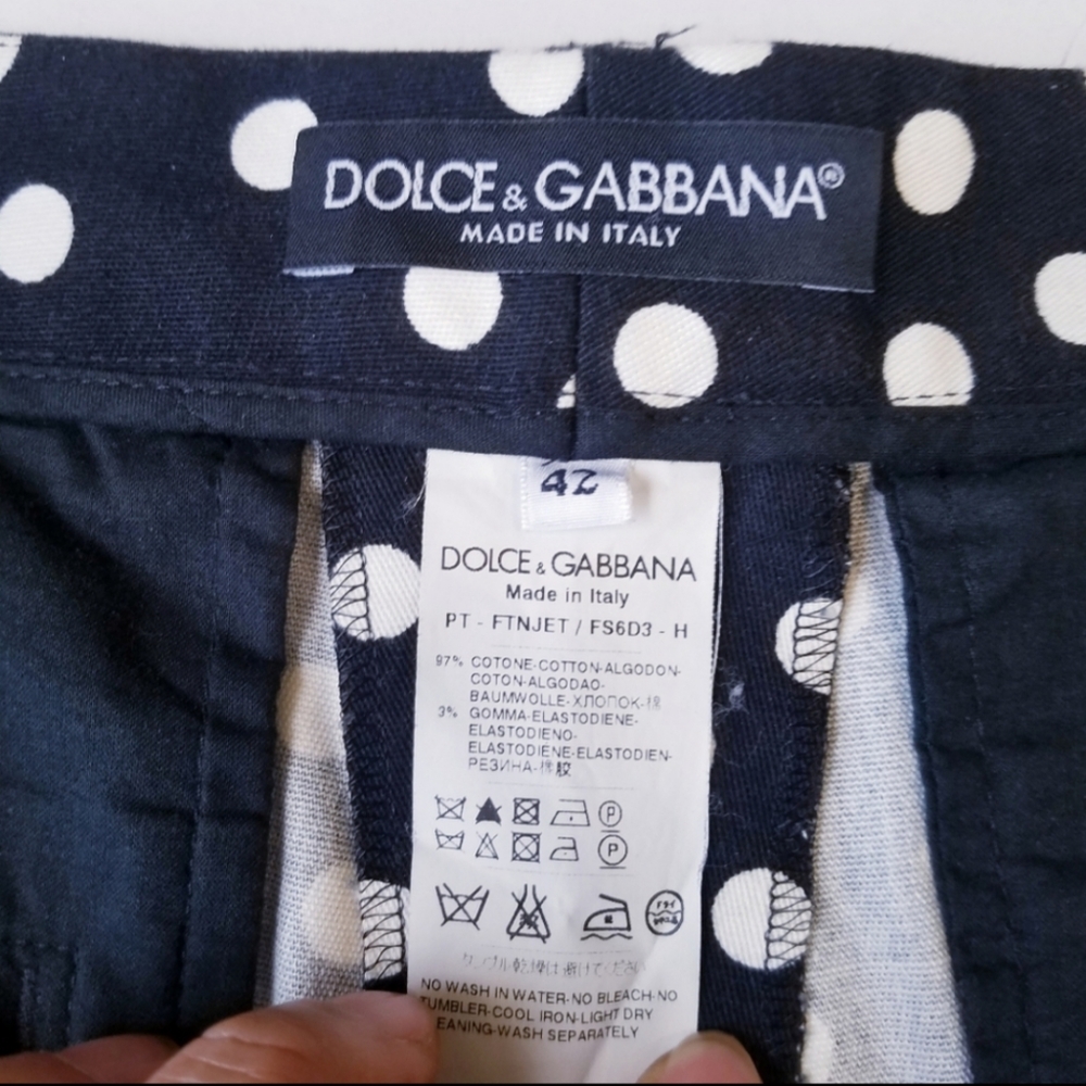 🌸Dolce & Gabbana | Cotton Polka Dot Chino - Picture 2 of 7